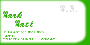 mark matl business card